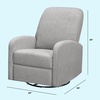image:imagedaVinci Calder Swivel Recliner in Cozy Cream Boucle Greenguard GoldFrost Grey